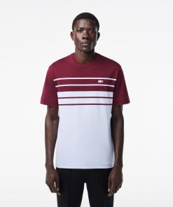 Lacoste T-Mens Made In France Striped Heavy Cotton T-Shirt-TH8130-51-lacost