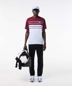 Lacoste T-Mens Made In France Striped Heavy Cotton T-Shirt-TH8130-51-lacost 2