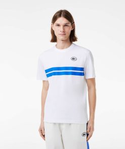 Lacoste T-Mens Print Back Cotton T-Shirt-TH8590-51-lacoste sale