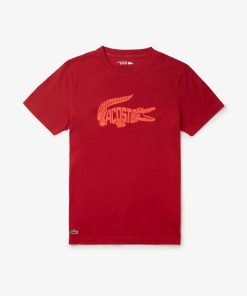 Lacoste T-Mens Ultra Dry Printed Sport T-Shirt-TH8937-51-lacost 2