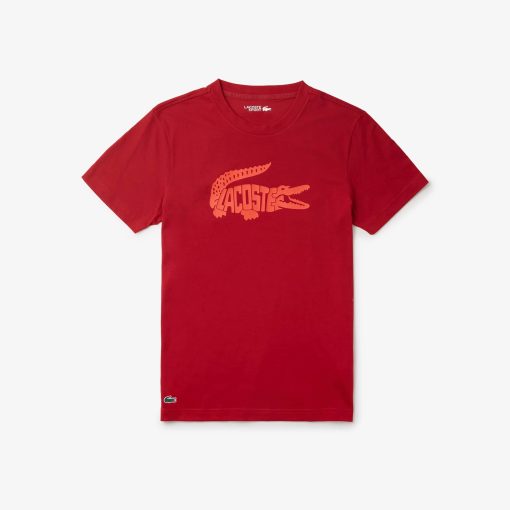 Lacoste T-Mens Ultra Dry Printed Sport T-Shirt-TH8937-51-lacoste sale