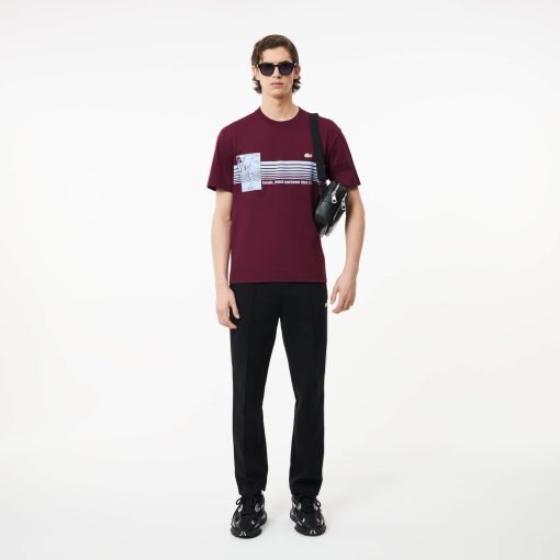 Lacoste T-Mens Made In France Heavy Cotton T-Shirt-TH9426-51-lacoste sale - Image 2