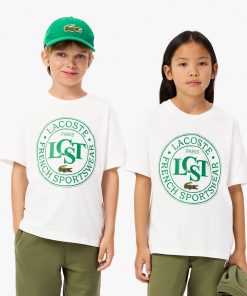 Lacoste T-Kids Contrast Badge Cotton T-Shirt-TJ2463-51-lacoste sale