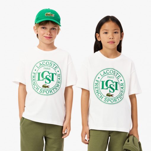 Lacoste T-Kids Contrast Badge Cotton T-Shirt-TJ2463-51-lacoste usa