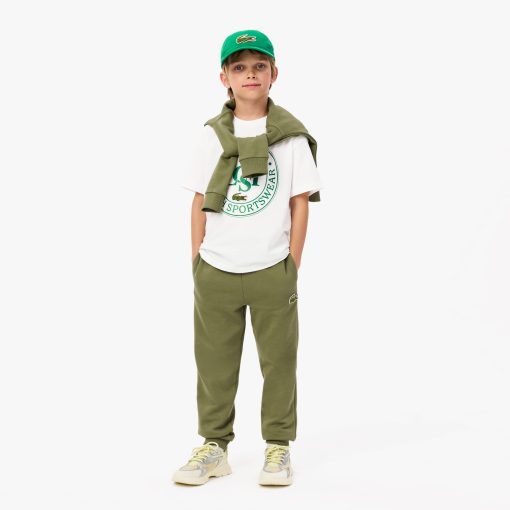 Lacoste T-Kids Contrast Badge Cotton T-Shirt-TJ2463-51-lacoste usa - Image 2