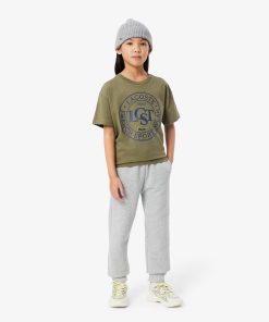 Lacoste T-Kids Contrast Badge Cotton T-Shirt-TJ2463-51-lacoste us 2