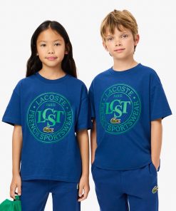 Lacoste T-Kids Contrast Badge Cotton T-Shirt-TJ2463-51-lacost