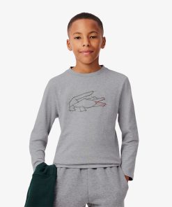 Lacoste T-Kids Heavy Cotton Crocodile Graphic T-Shirt-TJ2539-51-lacoste france