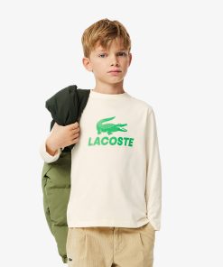 Lacoste T-Kids Crocodile Print Cotton T-Shirt-TJ2567-51-lacoste store