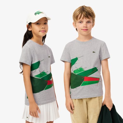 Lacoste T-Kids Crocodile Graphic Cotton T-Shirt-TJ2578-51-lacoste outlet