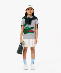 Lacoste T-Kids Crocodile Graphic Cotton T-Shirt-TJ2578-51-lacoste outlet 2