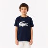 Lacoste T-Kids Oversized Technical Cotton Tennis T-Shirt-TJ2910-51-lacoste store near me 3