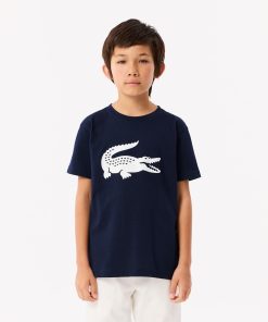 Lacoste T-Kids Oversized Technical Cotton Tennis T-Shirt-TJ2910-51-la coste