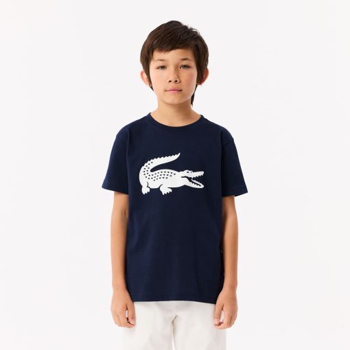 Lacoste T-Kids Oversized Technical Cotton Tennis T-Shirt-TJ2910-51-la coste