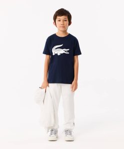 Lacoste T-Kids Oversized Technical Cotton Tennis T-Shirt-TJ2910-51-la coste 2