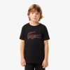 Lacoste T-Kids Oversized Technical Cotton Tennis T-Shirt-TJ2910-51-lacoste store near me 4