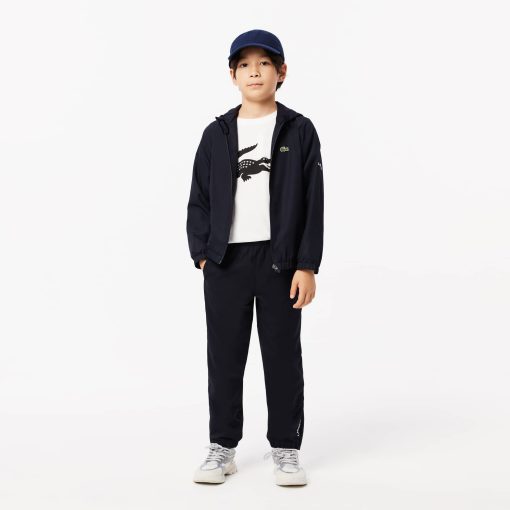 Lacoste T-Kids Oversized Technical Cotton Tennis T-Shirt-TJ2910-51-lacoste store near me - Image 2