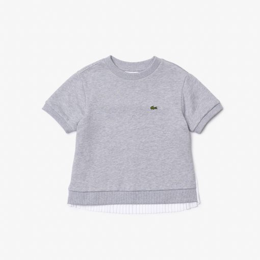 Lacoste T-Kids Pleated Back Cotton Fleece T-Shirt-TJ9787-51-lacoste factory outlet