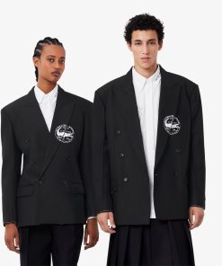 Lacoste Jackets & Coats-Unisex Runway Double Breasted Twill Blazer-VH1698-51-lacosta