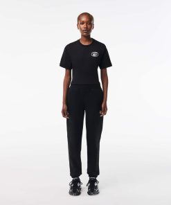 Lacoste Pants & Leggings-Womens Straight Leg Embroidered Sweatpants-XF0853-51-lacoste near me