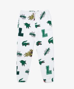 Lacoste Pants & Leggings-Womens Comic Print Sweatpants-XF1412-51-lacoste us 2