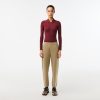 Lacoste Pants & Leggings-Womens Straight Leg Embroidered Sweatpants-XF0853-51-lacoste near me 3