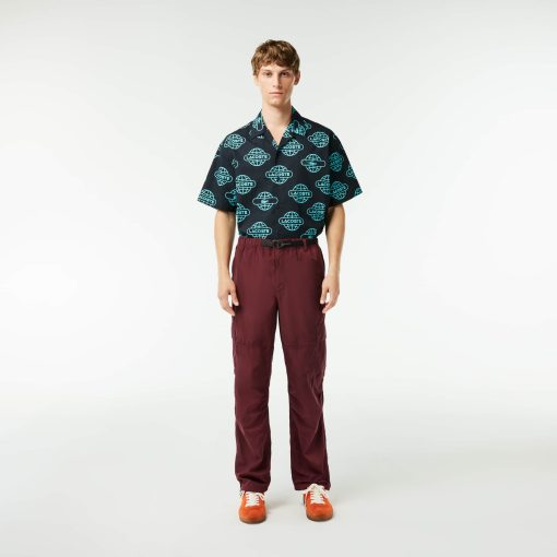 Lacoste Pants & Sweatpants-Mens Relaxed Fit Water-Repellent Cargo Pants-XH3341-51-lacoste near me