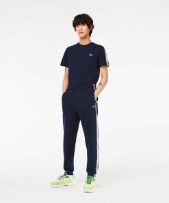 Lacoste Pants & Sweatpants-Men’s Logo Stripe Joggers-XH5072-51-la coste