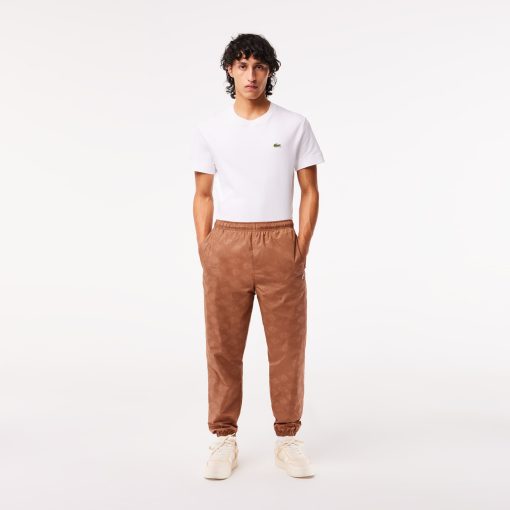 Lacoste Pants & Sweatpants-Men’s Monogram Print Joggers-XH5451-51-lacost