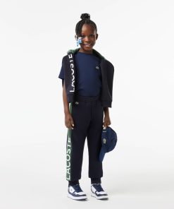 Lacoste Pants & Shorts-Kids Printed Fleece Sweatpants-XJ5327-51-lacoste cardigan 2