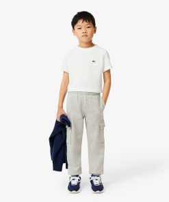 Lacoste Pants & Shorts-Kids Fleece Cargo Sweatpants-XJ7345-51-lacoste store near me