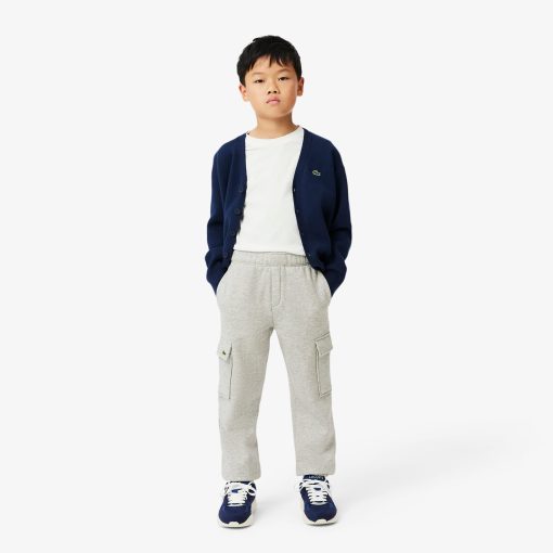 Lacoste Pants & Shorts-Kids Fleece Cargo Sweatpants-XJ7345-51-lacoste store near me - Image 2